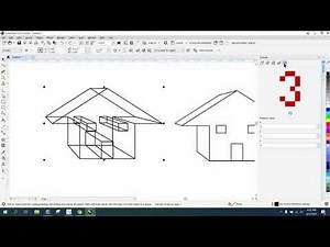 Corel Draw Tips & Tricks 3D drawing of like a cube or a house EXTRUDE