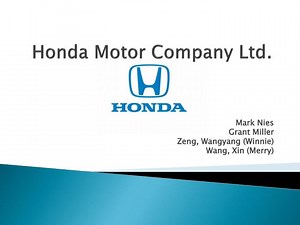 Honda Motor Company Ltd. - SlideServe