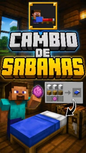 “Cambio de sábanas” 🛏️ Así cambié el color de mi cama en Minecraft 🎨