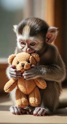 A monkey Big Smile 😁 Brightening Your Day with Cuteness #monkey #cute #smile