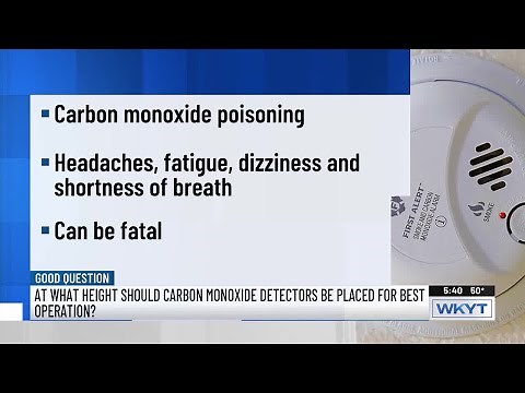 Good Question: What is the best height for best operation of Carbon Monoxide detectors?