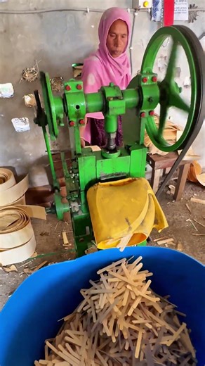 Ice cream stick making—simple wood, perfectly shaped with skill. 🍦🪵