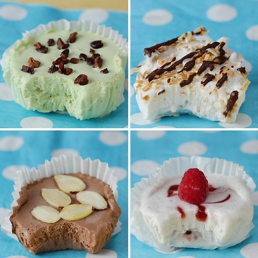 Dairy-Free Ice Cream Cups 4 Ways | Tasty Vegetarian