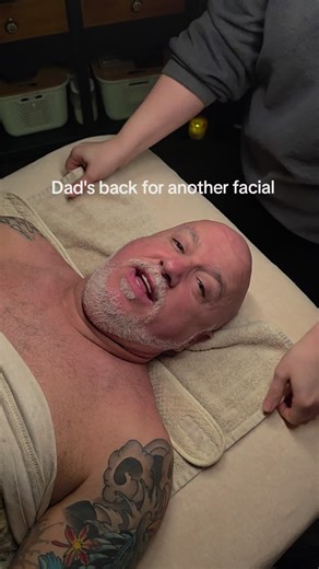Dad Gets a Fun Facial Treatment with Gua Sha