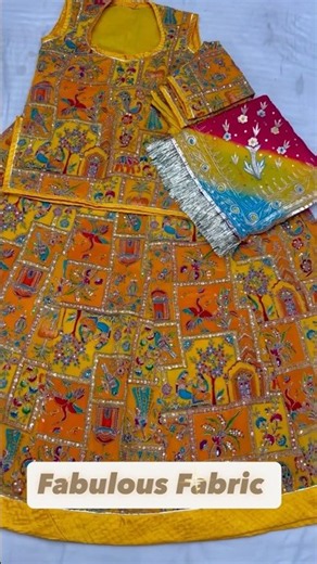 New Heavy Fabric Poshak And Pure Zari Work Odhni 💛🧡 #poshak #newdesign