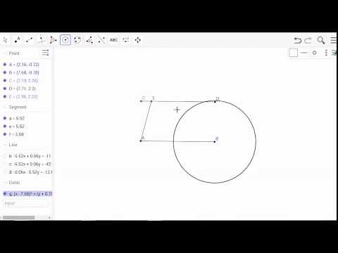 Constructing an isosceles trapezoid using geogebra