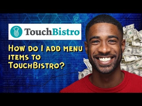 How do I add menu items to TouchBistro