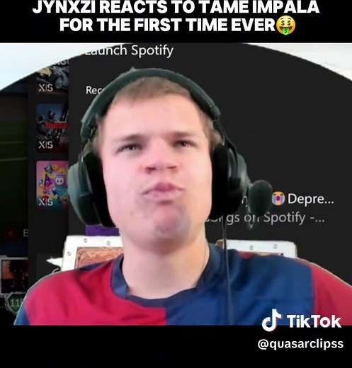 jynxzi reacts to tame impala for the first time ever🤑#jynxzi #tameimpala #music #fyp #jynxziclips