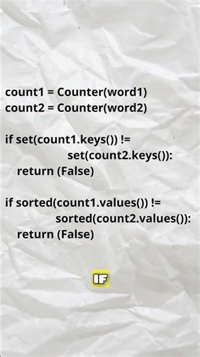 Hark - I solved Determine if Two Strings Are Close #leetcode #python #devlog #programming #coding