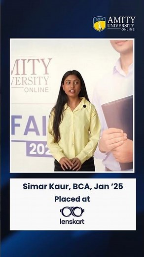 Amity Online Student - Placement Success Story 🚀
