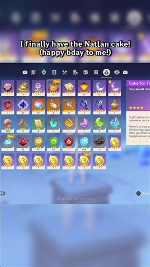 I finally got the Natlan birthday cake | Genshin Impact