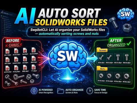 SwpilotCLI Let AI organize your SolidWorks files—automatically sorting screws and nuts