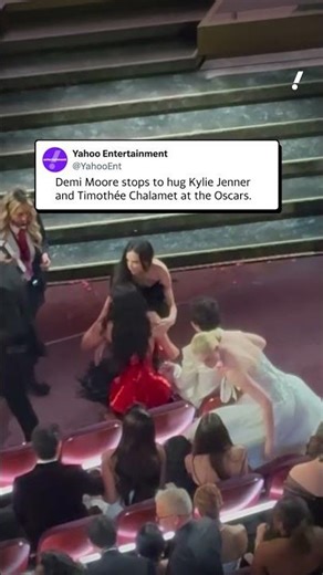 Demi Moore hugs Kylie Jenner at the Oscars