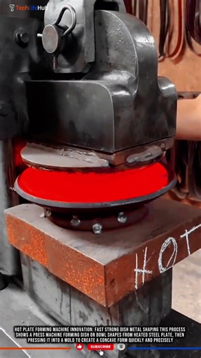 Hot Plate Forming Machine Innovation: Fast Strong Dish Metal Shaping #tech