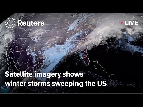 LIVE: Winter storm systems sweep across the US