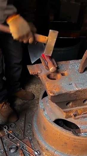 Amazing Iron Flattening Using a Super Strong Tool 🔩⚙️ #shorts