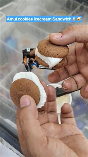 Amul Chocolate Cookies 🍪 Icecream sandwich🍦🥪 #amul #icecream #icecreamsandwich #summer