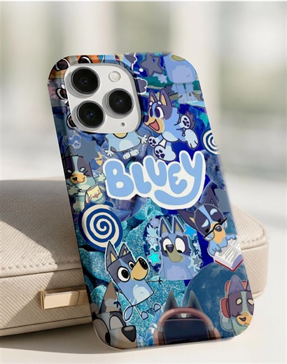 Bluey Cartoon Dog Collage iPhone Case, Kids Gift - Etsy UK