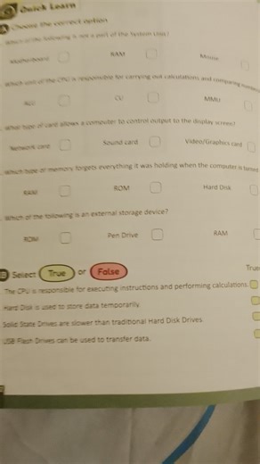 Quick Learn Choose the correct option Which of the following i... | Filo