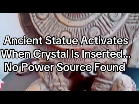 Ancient Statue Activates When Crystal Is Inserted… No Power Source Found