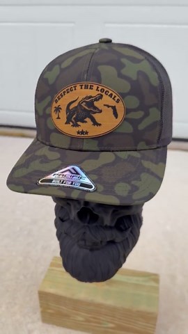 Respect the Locals, Alligator Florida Bamboo Patch, Camouflage Pacific Head Wear Trucker Snapback Hat, Funny Florida Hat, Alligator Lover. - Etsy