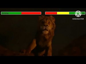 The Lion king: Simba vs Scar the final with Healthbars video...