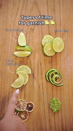 Types of lime for garnish