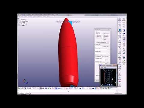 LS-PrePost BlockM: Bullet Hexahedron meshing with