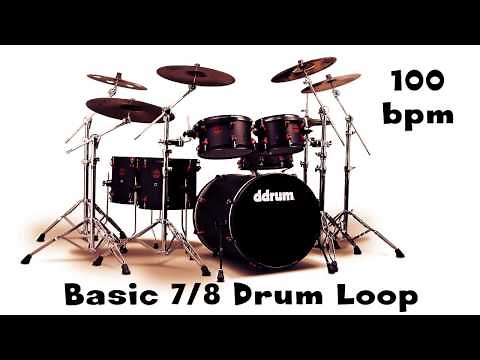 Basic 7/8 Drum Loop 100 bpm