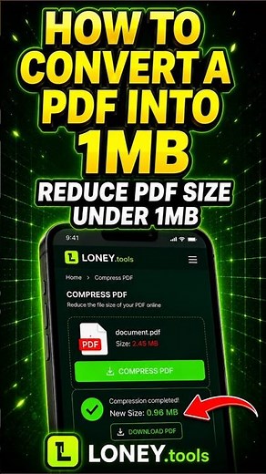 how to convert a pdf into 1 MB | Make pdf UNDER 1 MB