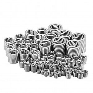 Thread Repair Kit, 60 Pcs Stainless Steel Wire Thread Inserts Type Coiled Wire Screw Wire Sleeve Insert Assortment Kit with M3 M4 M5 M6 M8 M10