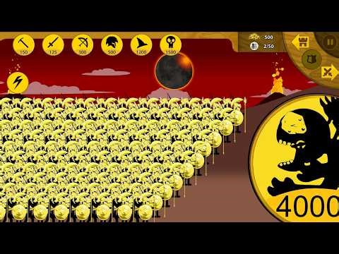 STICK WAR LEGACY | Army 9999 Spearton Golden VS Kai Icon Mode 🔥EPIC BATTLE