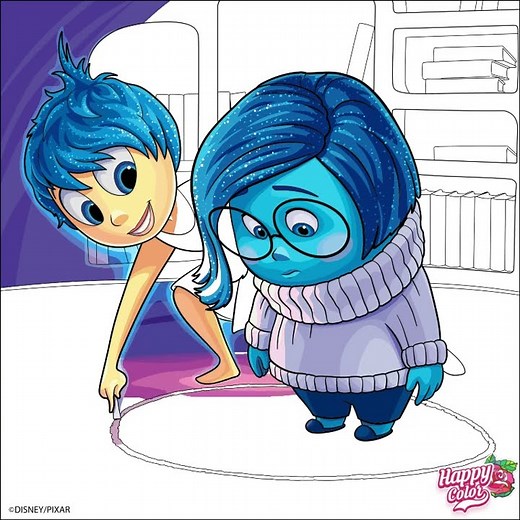 Inside out colouring page Timelapse #digitalart #digitalcolouring #timelapse #insideout #disney