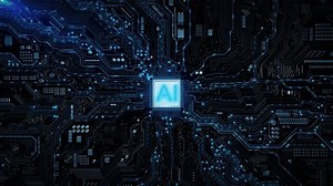 4K Artificial intelligence AI, Big data mining deep learning Quantum computer. Cyber Technology Innovation. Brain circuit board. cyber mind Human digital computing, robot revolution. 3D Illustration