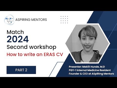 How to write an ERAS CV - A Step-By-Step guide.