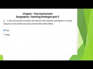 PROJECT INCLUSION MODULE 13 DYSGRAPHIA ANSWER KEY