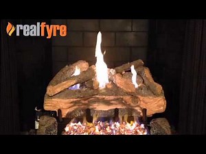 Real Fyre Evening Fyre Split Gas Logs Live Burn Video – eFireplaceStore