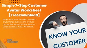 Simple 7-Step Customer Avatar Worksheet | Free Download