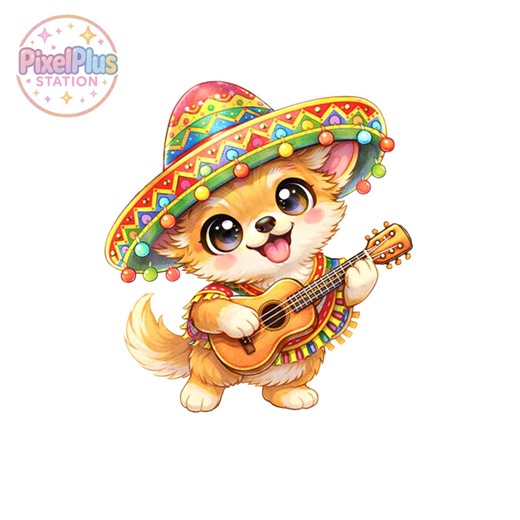 Cinco De Mayo Chihuahua Guitar PNG (digital Download) - Etsy