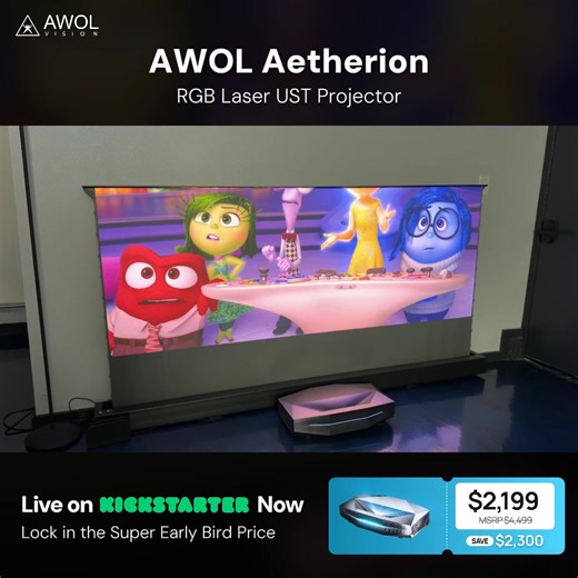 🎥 What You See Is What You Get. ⭐ Lock in the best launch offer. 🔍 AWOL Aetherion sets a new benchmark for Ultra-short-throw projector performance. Tested beyond specs and built for real performance. 🎁 Save up to $2,300 · 51% Off 🛡️ 2-Year Hassle-Free Warranty 👉 Join the momentum. Back the future of home cinema. | AWOL Vision