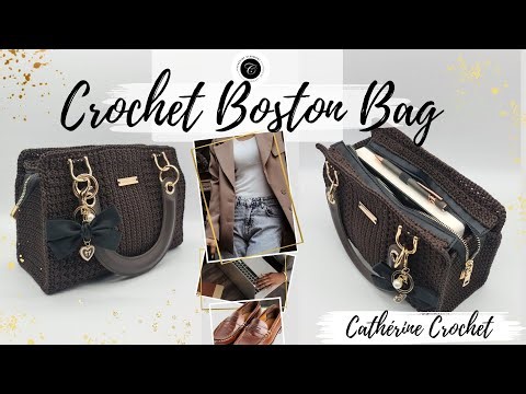 Easy Crochet Bag / Crochet Designer Bag – DIY Boston Bag Tutorial (step-by-step)