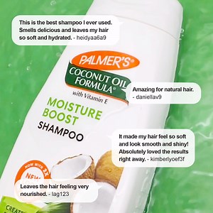 24 reactions · 4 comments | The  is real! Try the Moisture Boost Shampoo to gently remove dirt, oil and build up while hydrating dry, damaged hair- leaving it soft, smooth and shiny. Find the Coconut Oil Formula Moisture Boost Shampoo at Walmart | Palmer's | Facebook