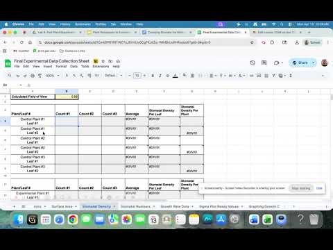 Using the Data Collection Sheet in Google Sheets