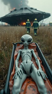 I thought the alien was dead. Then it blinked. Breathing. A living being on a stretcher. I reached out… and it grabbed my hand. Behind us, the UFO was still burning. This moment will haunt me forever.#UFO #UFOS #UAP #uaps #Aliens #alien #OVNI | Ufonomenon