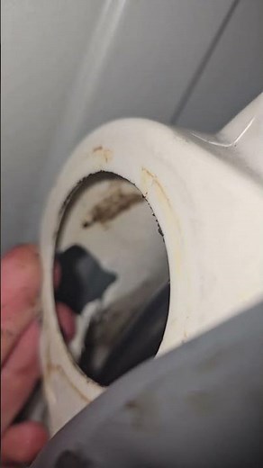 Massive hole in Hotpoint washer causing leak #appliance #washingmachine #hotpoint