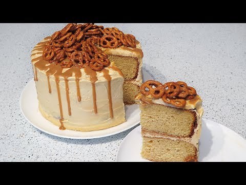 Salted Caramel Pretzel Cake Recipe | CupcakeGirl