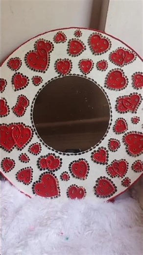 part 2 Beautiful Heart Lippan Art 😍❤️ | Mirror Work DIY #diyshorts #handmadedecor #varlsong