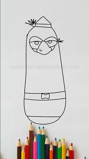 Drawing Goliath from VeggieTales in the City