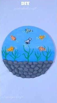 Beautiful Fish painting using pista shells || 3D Wall decor art#craft #trendingshorts