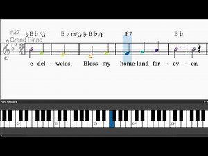 Edelweiss (from The Sound of Music) by Rodgers & Hammerstein - Easy piano tutorials with leads...